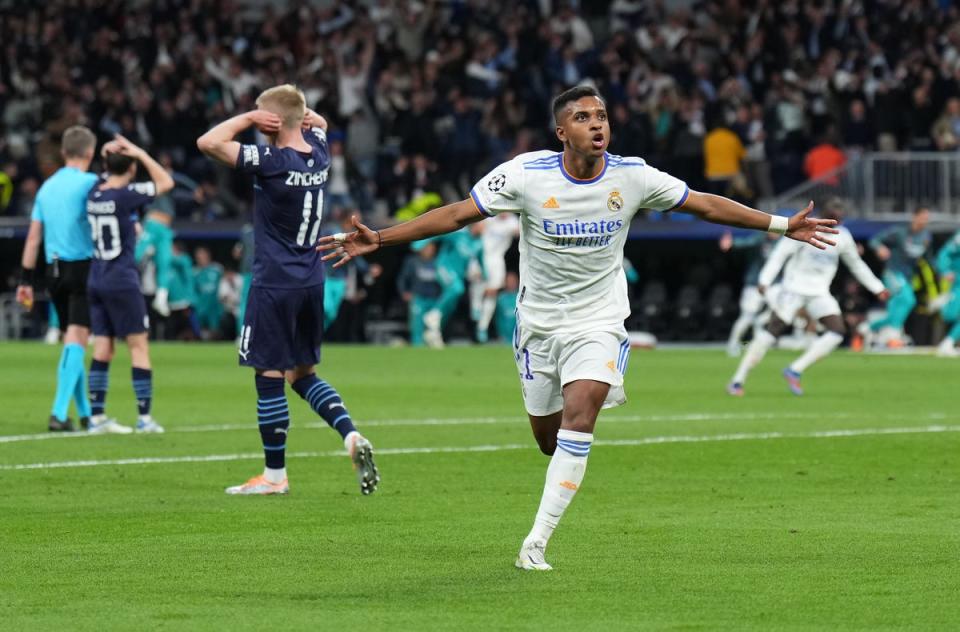 Real Madrid scored two late goals in a miraculous comeback past Man City last season (Getty Images)