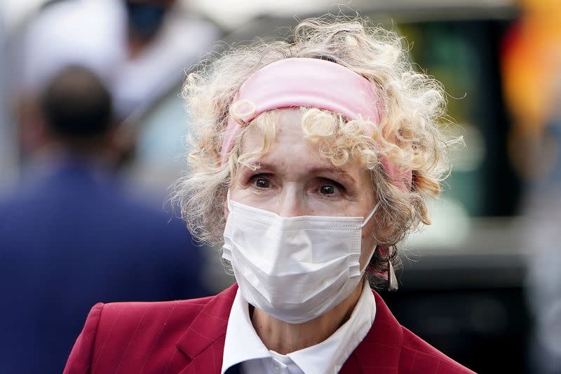 FILE PHOTO: U.S. President Donald Trump rape accuser E. Jean Carroll arrives for her hearing at federal court