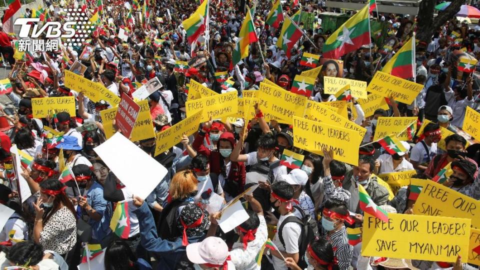 緬甸將展開全國性罷工向軍方施壓。（圖／達志影像路透社）