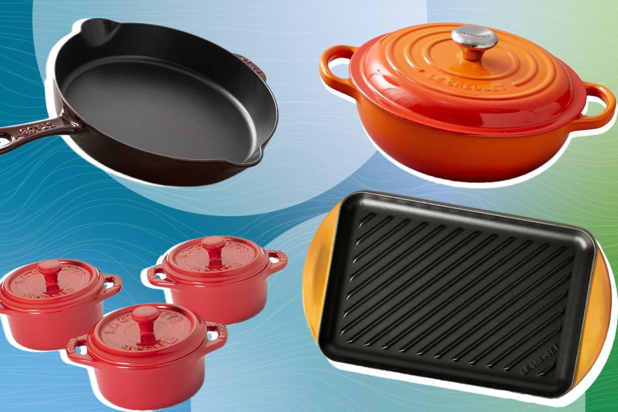 Le Creuset and Staub products