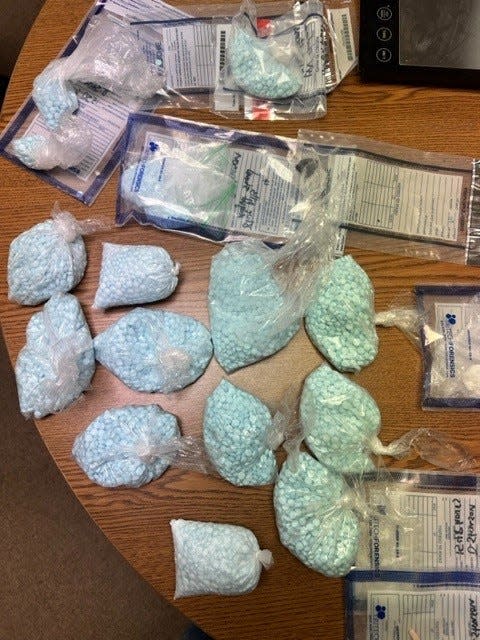 Fentanyl recovered from a home in Carlsbad, New Mexico.
