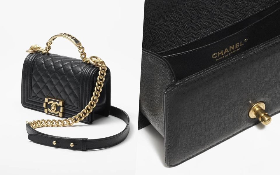 CHANEL BOY CHANEL手把口蓋包 NT$232,700 圖片來源：CHANEL