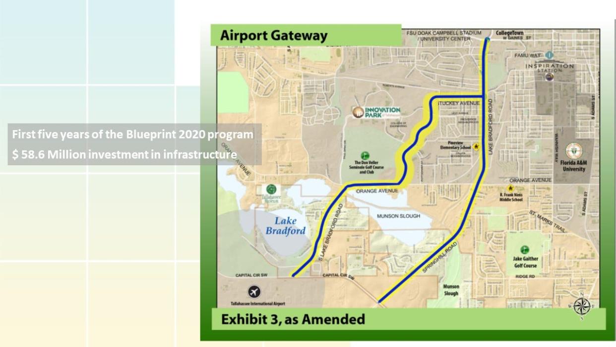 A map of the Airport Gateway project.