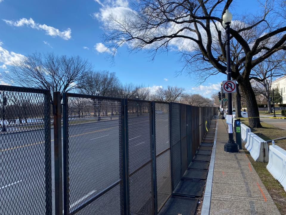 Washington DC National Mall fencing Biden inauguration