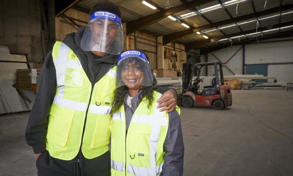 Marcus Rashford and his mother Melanie.