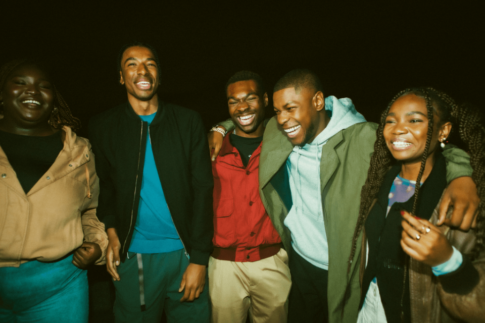 Boyega with the Converse Create Next Film Project mentees (Converse Create Next Film Project)