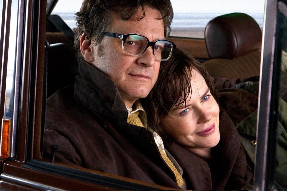 This image released by The Weinstein Company shows Colin Firth, left, and Nicole Kidman in a scene from "The Railway Man." (AP Photo/The Weinstein Company, Jaap Buitendijk)