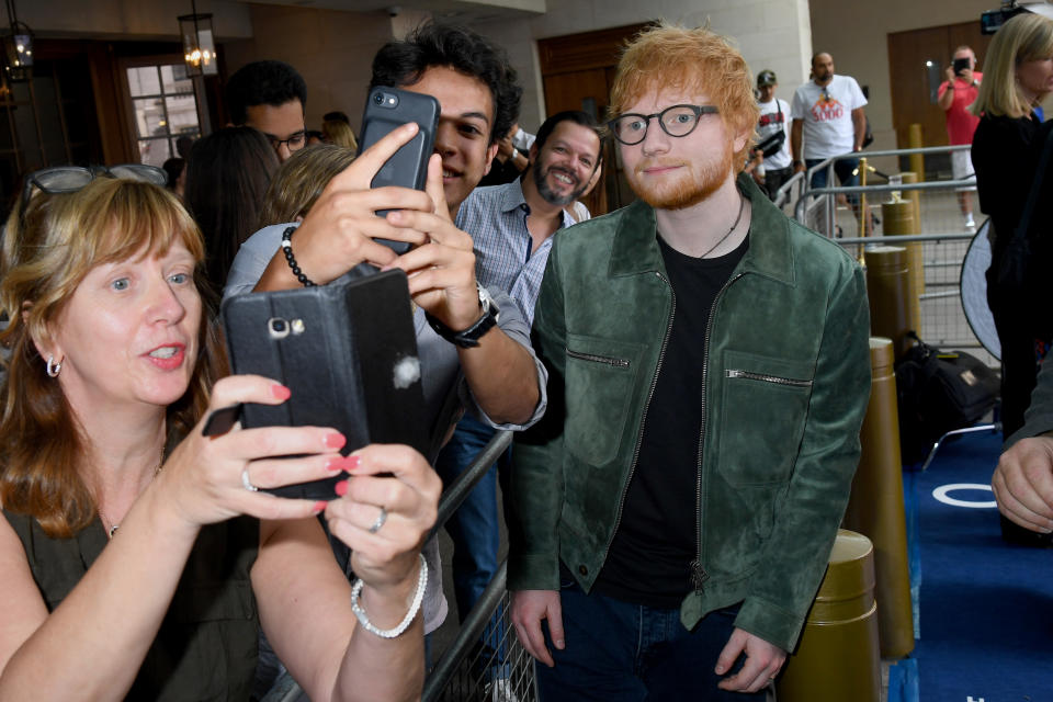 LONDON, ENGLAND - JULY 05: Ed Sheeran attends the Nordoff Robbins O2 Silver Clef Awards 2019 at Grosvenor House on July 05, 2019 in London, England. (Photo by Dave J Hogan/Getty Images)