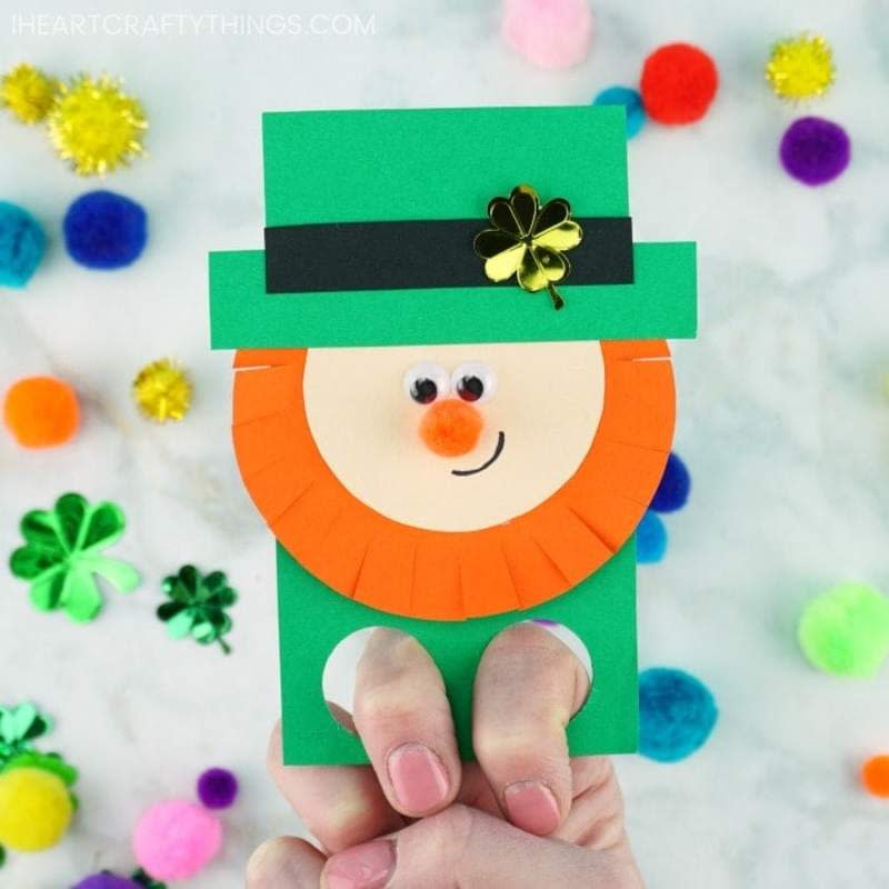 <p>I Heart Crafty Things</p><p>This super-cute leprechaun finger puppet from <a href="https://iheartcraftythings.com/leprechaun-finger-puppets.html" rel="nofollow noopener" target="_blank" data-ylk="slk:I Heart Crafty Things;elm:context_link;itc:0;sec:content-canvas" class="link rapid-noclick-resp">I Heart Crafty Things</a> comes with a handy-dandy free template, making this festive St. Patrick’s Day craft a breeze to make with your preschooler.</p>