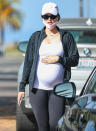 <p>Pregnant Katherine Schwarzenegger keeps a hand on her bump during a Thursday stroll in Venice Beach, California.</p>