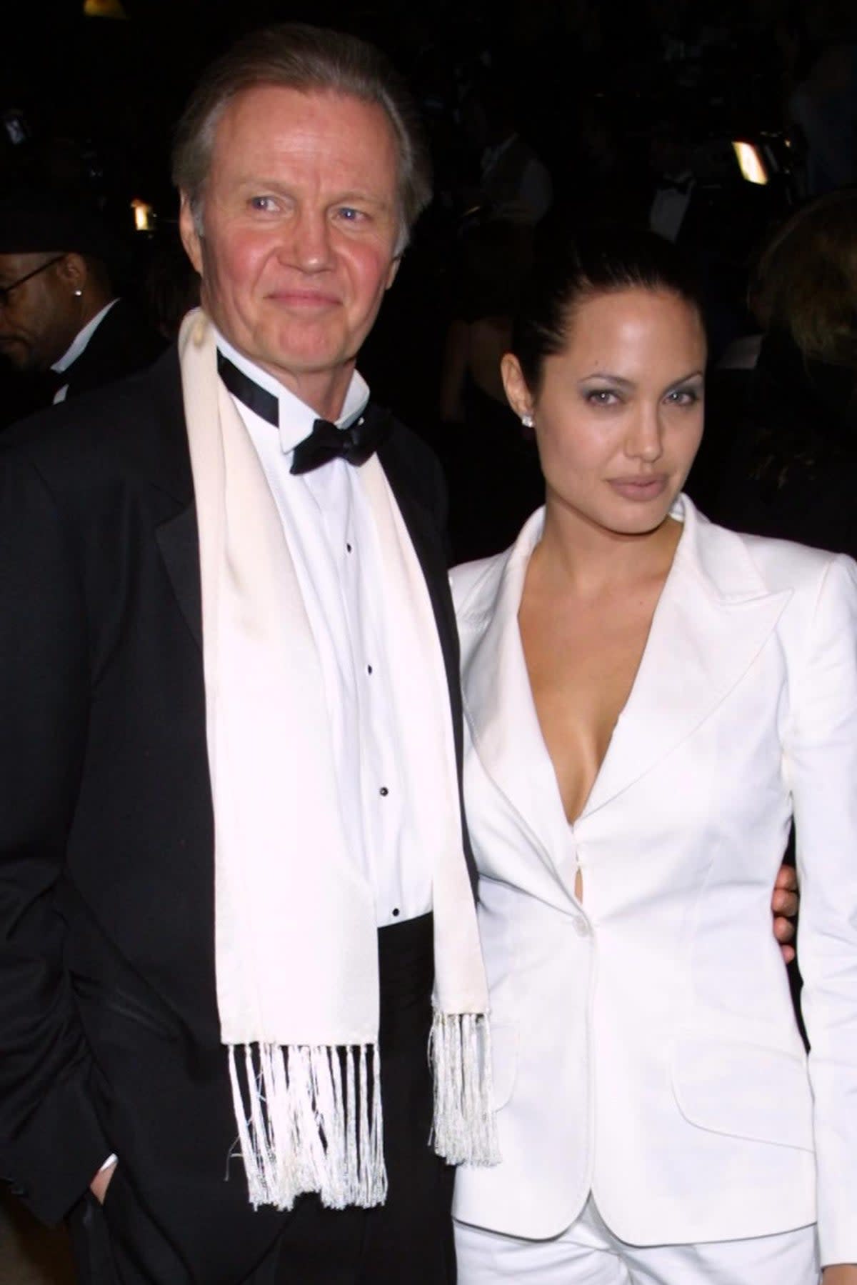 Tempestuous: Voight and his daughter Angelina Jolie in 2001 (Getty)