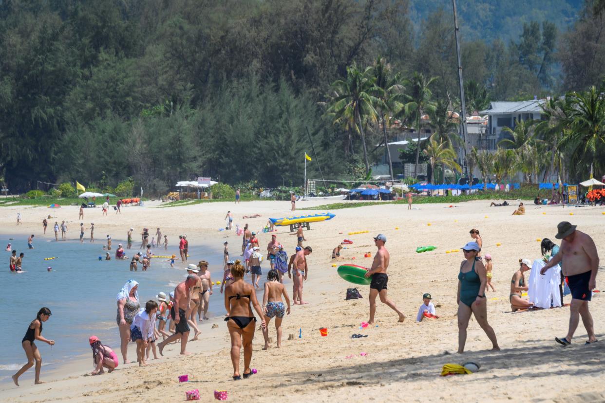 Tourists in Phuket in March 2020