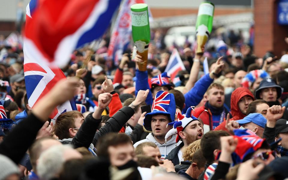 Rangers fans outside Ibrox - Jeff J Mitchell/Getty Images Europe