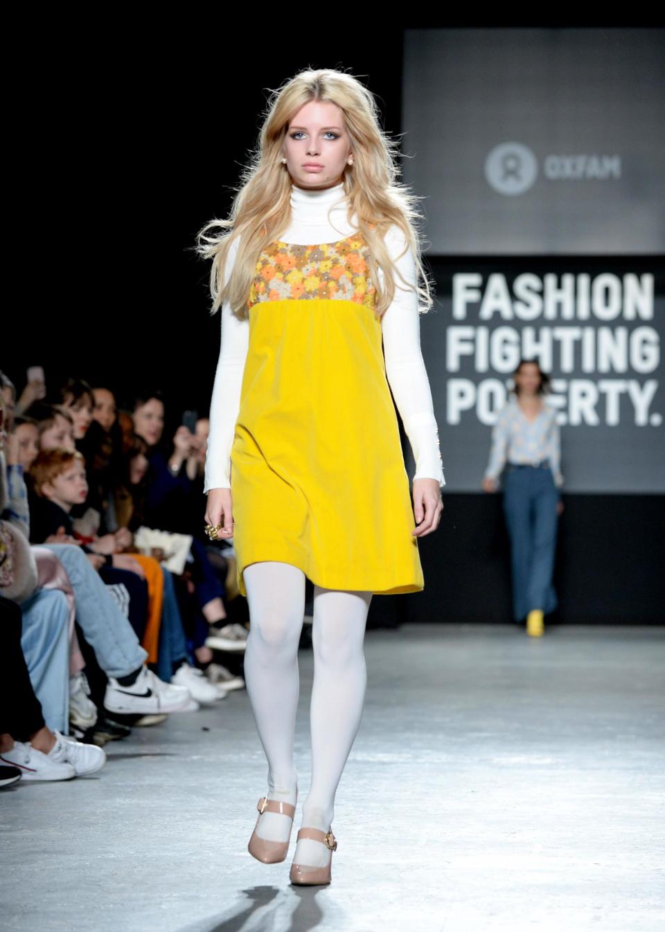 Lottie Moss walks the runway at the Oxfam Fashion Fighting Poverty Catwalk Show (Getty Images)