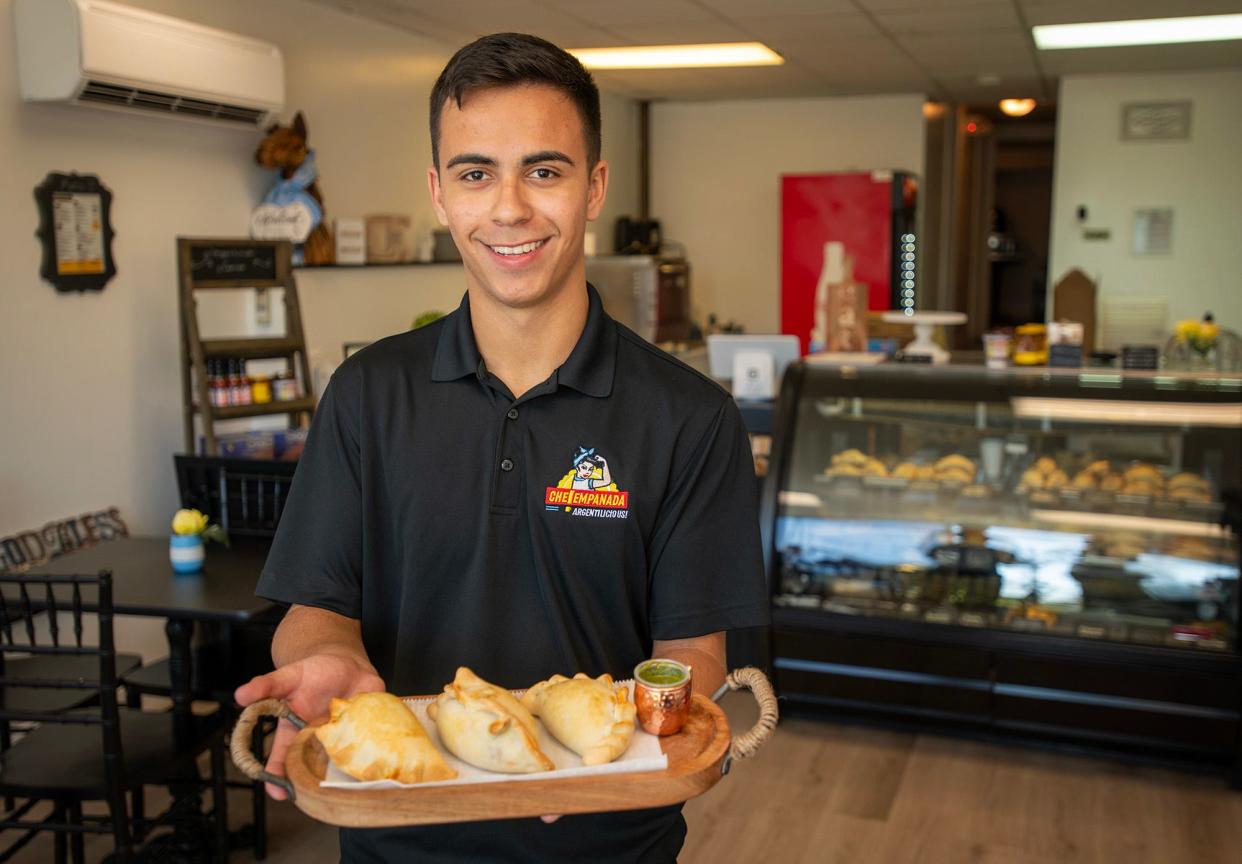 Ranyer Firmino manages the  Che! Empanada location on Lincoln Street.