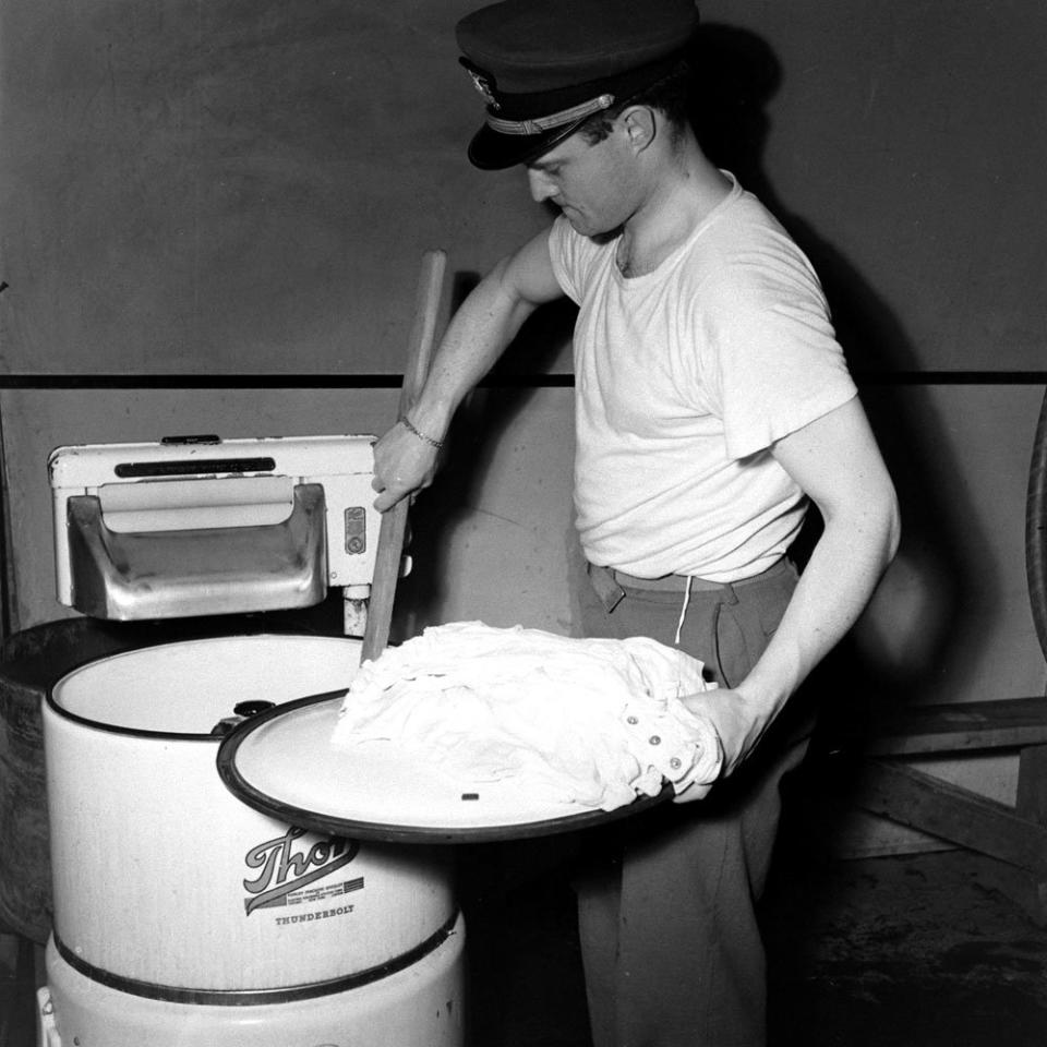 Laundry, Aleutian Islands Campaign, Alaska, 1943.