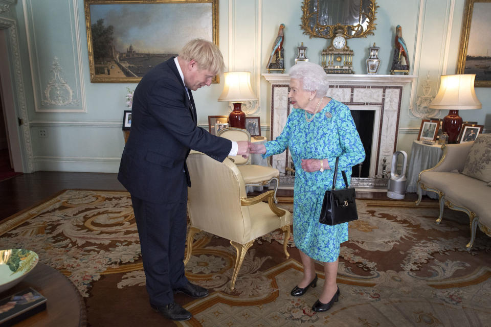 Boris Johnson with the Queen last month as he became Prime Minister (Picture: PA)