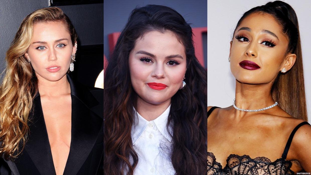 Miley Cyrus; Selena Gomez; Ariana Grande