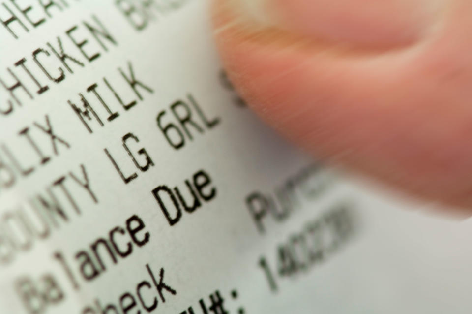 BPA is found on about 40 percent of cash register receipts, according to <a href="http://www.sccma-mcms.org/full+article/bisphenol+a+in+cash+register+receipts/">a 2010 University of Missouri study</a>. The chemical can penetrate skin or be passed from hand to mouth to the digestive track. Skip the receipt or wash your hands after signing.