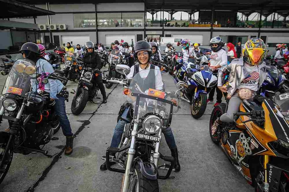 From superbikes to Harleys, no one would’ve guessed that there were so many women bikers in Malaysia, which is why Tina Sharman wants more people to represent the community. — Picture by Yusof Mat Isa