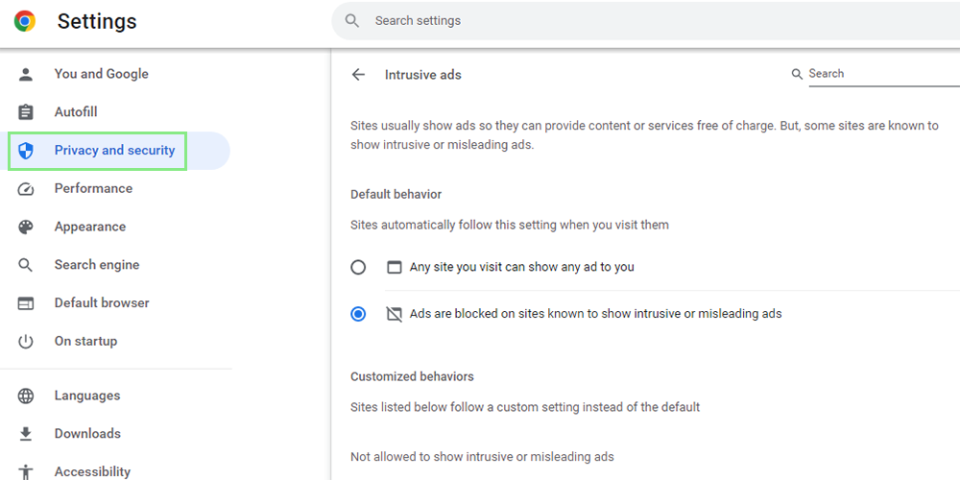 How to block Chrome ads without extensions
