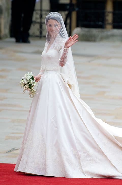 Duchess Catherine on her wedding day.