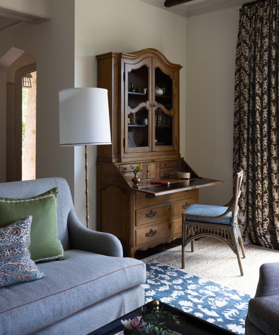 bureau in French-style living room