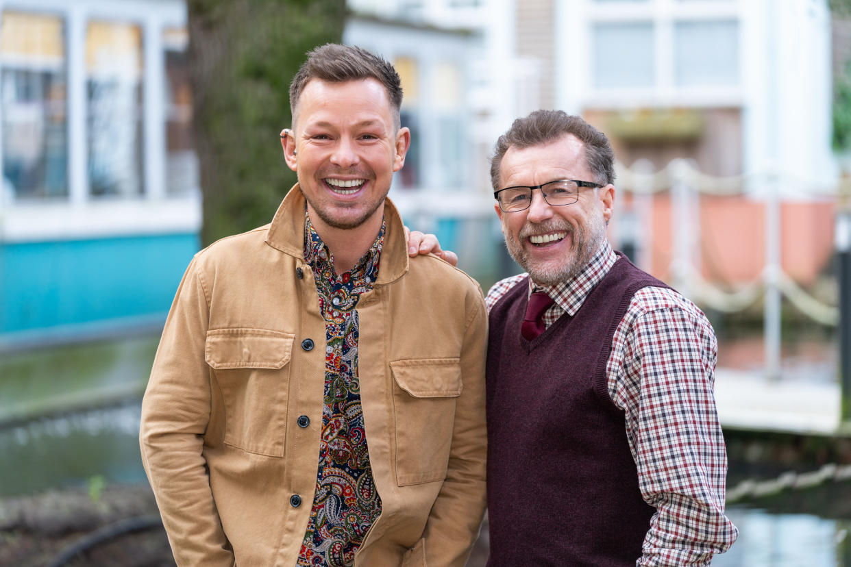 Former 'Corrie' stars Adam Rickitt and Chris Quinten will play father and son in 'Hollyoaks' (Lime Pictures)