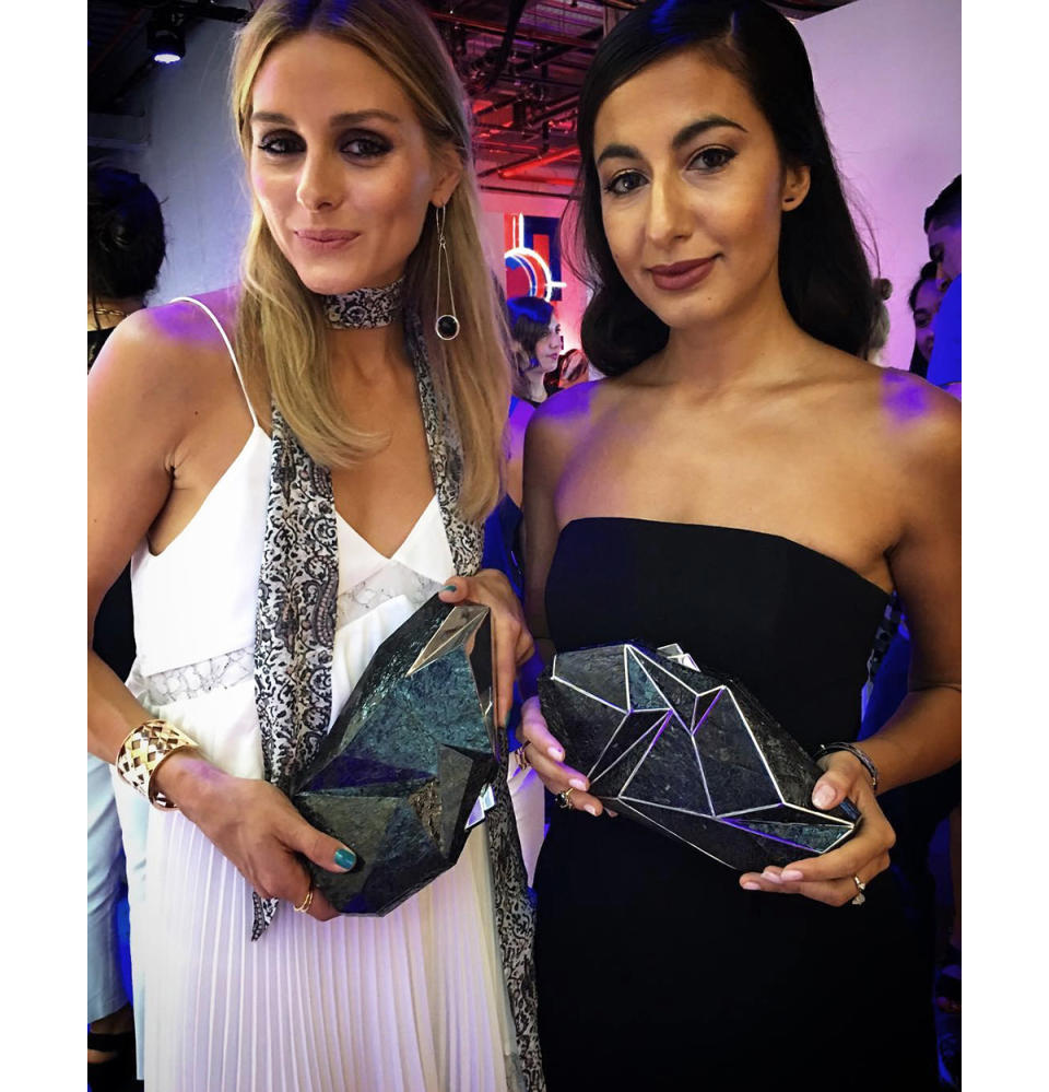 <p>Olivia with stylist Nausheen Shah carrying the Polygonia clutch.</p> <h4>@oliviapalermo</h4> <ul> <strong>Related Articles</strong> <li><a rel="nofollow noopener" href="http://thezoereport.com/the-one-piece-of-jewelry-every-stylish-girl-should-own/?utm_source=yahoo&utm_medium=syndication" target="_blank" data-ylk="slk:The One Piece Of Jewelry Every Stylish Girl Should Own;elm:context_link;itc:0;sec:content-canvas" class="link ">The One Piece Of Jewelry Every Stylish Girl Should Own</a></li><li><a rel="nofollow noopener" href="http://thezoereport.com/beauty/skincare/best-natural-deodorant-schmidts/?utm_source=yahoo&utm_medium=syndication" target="_blank" data-ylk="slk:The Best Natural Deodorant Is Only $9;elm:context_link;itc:0;sec:content-canvas" class="link ">The Best Natural Deodorant Is Only $9</a></li><li><a rel="nofollow noopener" href="http://thezoereport.com/entertainment/celebrities/karl-lagerfeld-limited-edition-art-kit/?utm_source=yahoo&utm_medium=syndication" target="_blank" data-ylk="slk:Karl Lagerfeld's Latest Side Hustle Is Genius;elm:context_link;itc:0;sec:content-canvas" class="link ">Karl Lagerfeld's Latest Side Hustle Is Genius</a></li></ul>