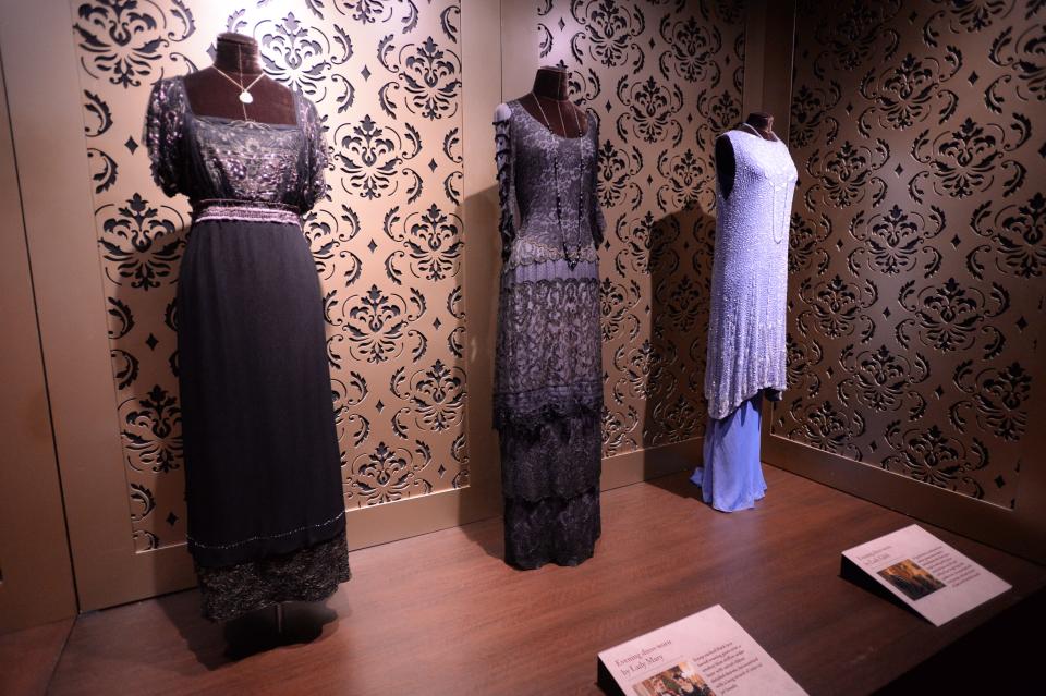 Costumes from Downton Abbey on display in Boston.