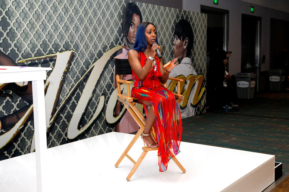 LOS ANGELES, CA – JUNE 24: Jessica Pettway speaks during day one of Fashion and Beauty during the 2017 BET Experience at Los Angeles Convention Center on June 24, 2017 in Los Angeles, California.