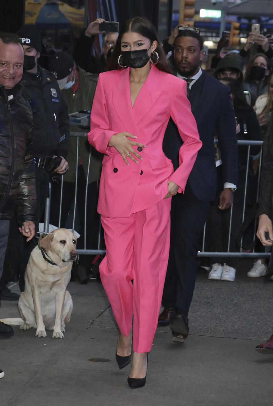 NEW YORK, NY- December 10: Zendaya seen at Good Morning America promoting Spider-Man: No Way Home on December 10, 2021 in New York City. Credit: RW/MediaPunch /IPX