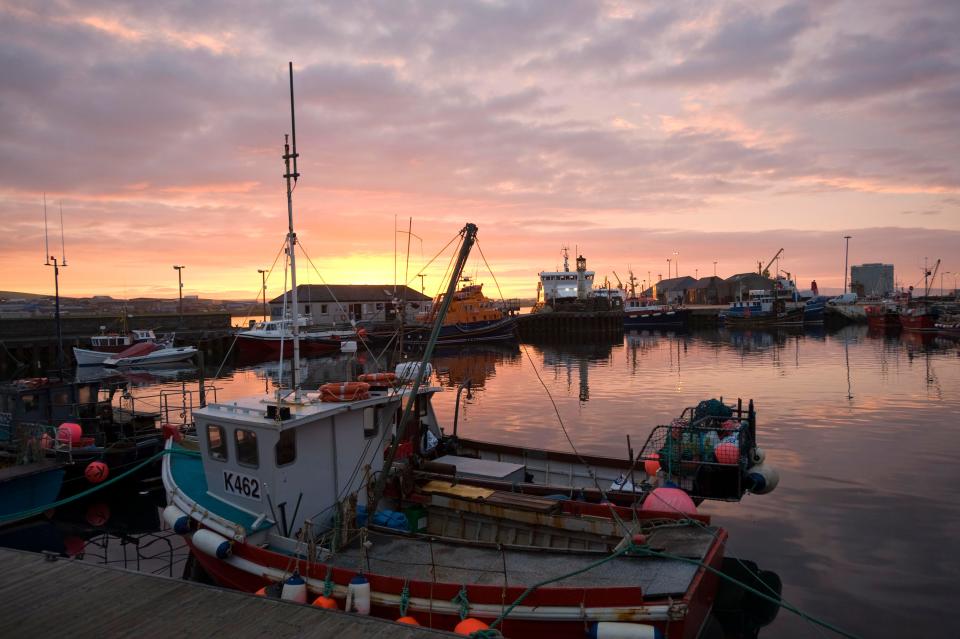 Harbour, Kirkwall, Orkney Islands, Scotland, fishing boats