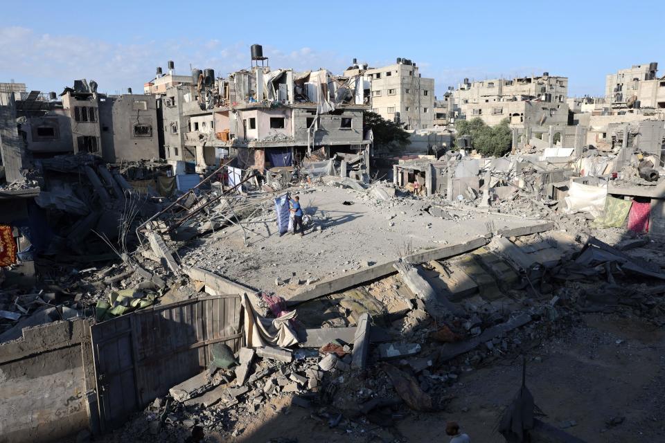 Destrucción en Gaza tras los bombardeos israelíes. (Photo by MOHAMMED ABED/AFP via Getty Images)