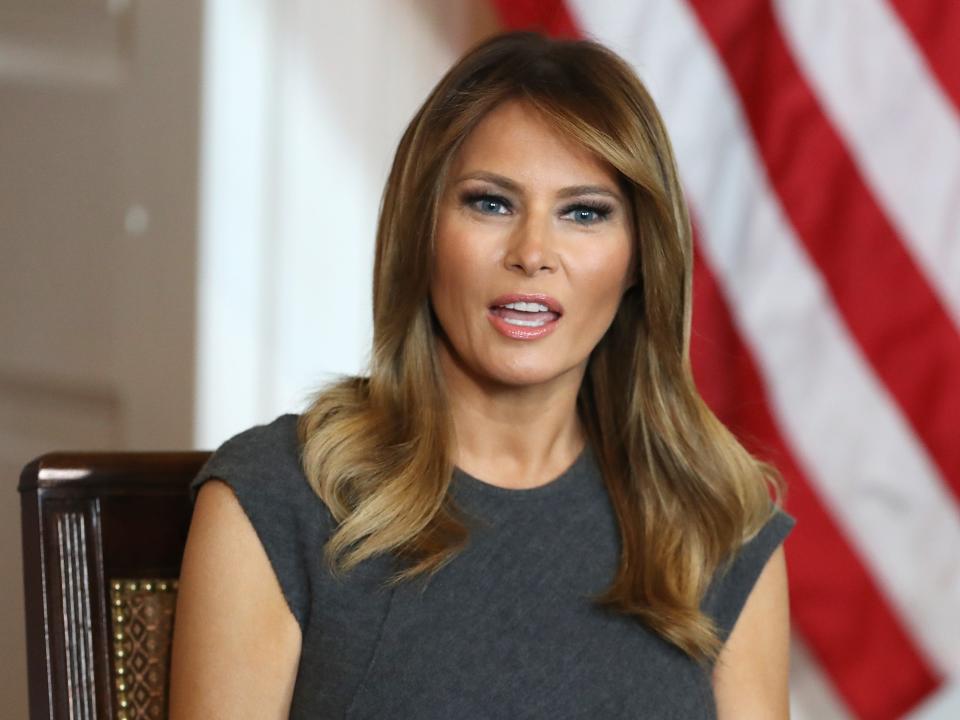 Melania Trump speaks at the White House on October 09, 2019