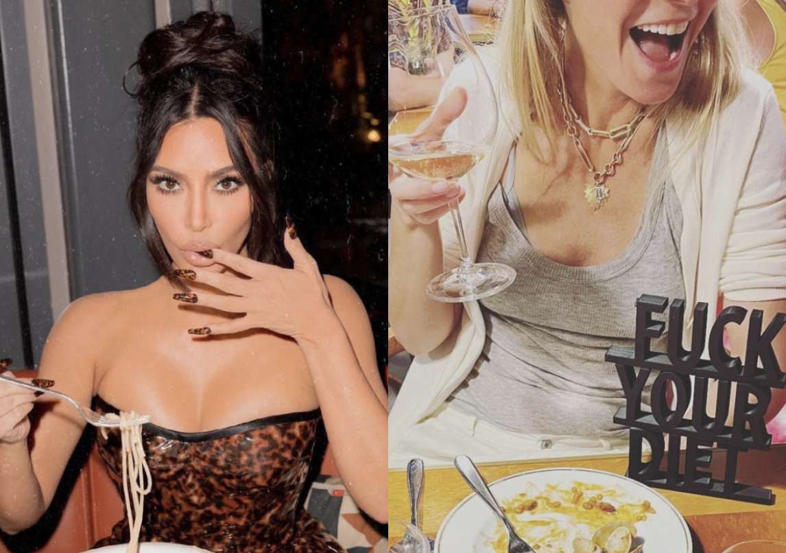 Kim Kardashian and Gwyneth Paltrow might be sending the wrong message about diet culture. (Photo: Instagram)