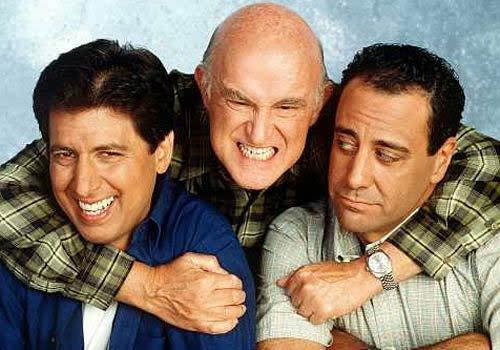 Cast members of "Everybody Loves Raymond," Ray Romano, left, with co-stars Peter Boyle, center, and Brad Garrett are shown in this 1998 file photo.