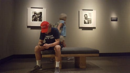 <span class="caption">At the Holocaust Memorial Museum, June 2018.</span> <span class="attribution"><span class="source">David Tollerton</span>, <span class="license">Author provided</span></span>