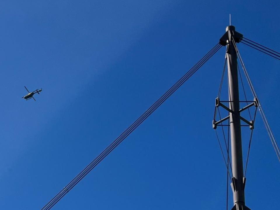 Oxford Mail: A helicopter circles over Oxford