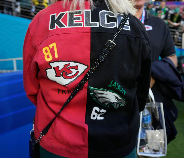 Donna Kelce Shows Off Split Super Bowl Outfit Supporting Sons Travis Kelce  and Jason Kelce