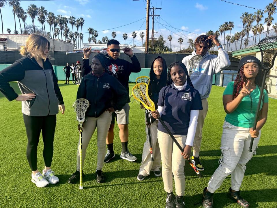 Members of View Point's lacrosse teams.