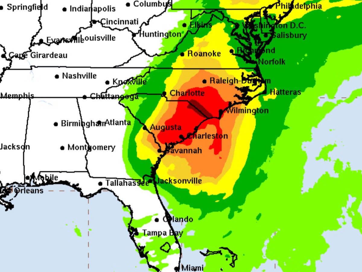 Mapped Tracking Tropical Storm Debby as it charts path through