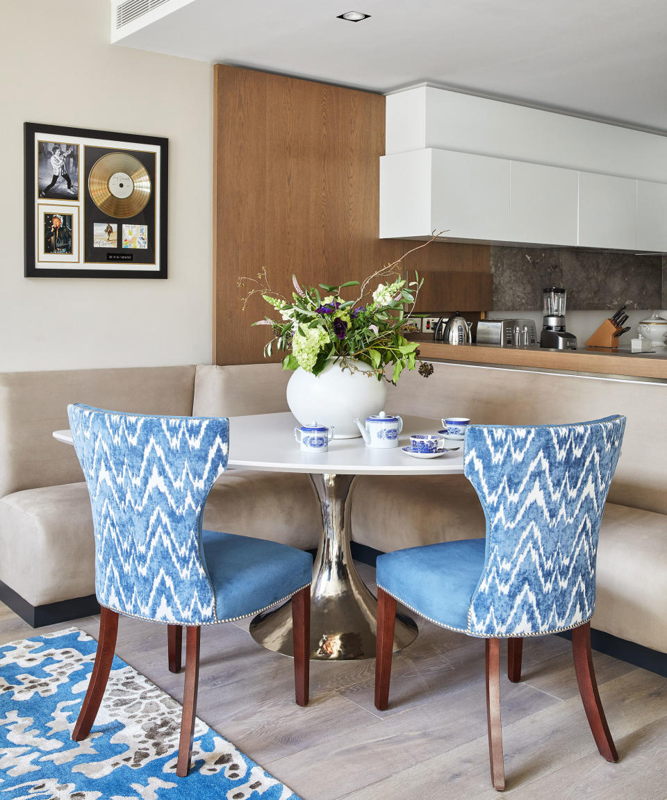 Make room for elegant, comfortable dining in a kitchen