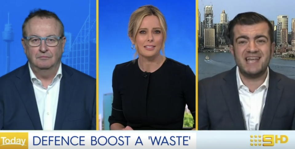 Sam Dastyari, who was on the Today show, didn't hold back when discussing the government's new Defence funding.