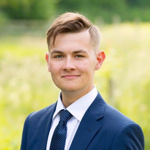 Winner: Joel Williams, a former Big Brother contestant has been elected as a Tory councillor (Twitter/@JoelTory)