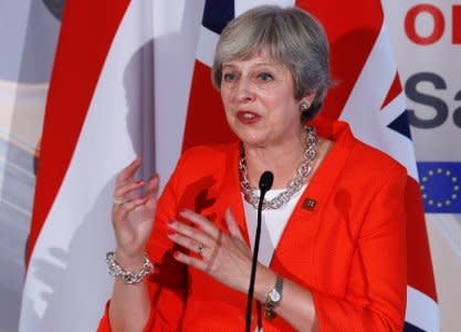 FILE PHOTO: Britain's Prime Minister Theresa May holds a news conference after the informal meeting of European Union leaders in Salzburg, Austria, September 20, 2018. REUTERS/Leonhard Foeger