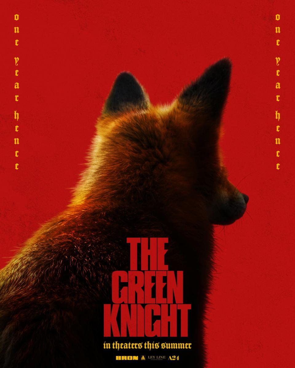 Green Knight character poster featuring a fox