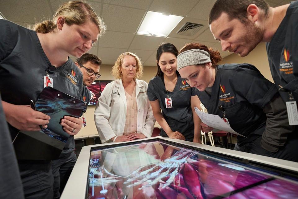 Gardner-Webb University nursing students, shown here in class, will have a chance to receive $7,500 in tuition assistance from CaroMont Health as part of a partnership between the university an Gaston County healthcare system.