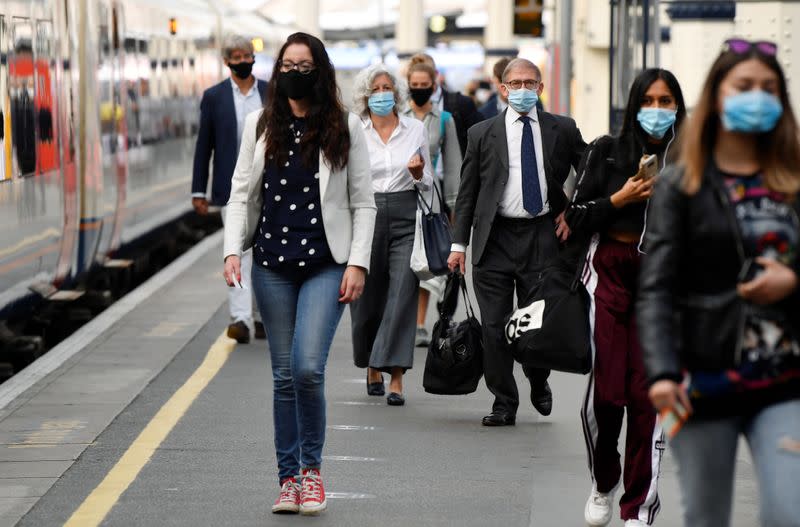 FILE PHOTO: Morning rush hour in London