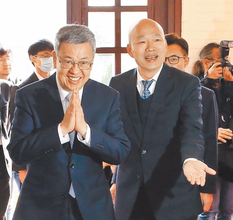 今後的國會，除了行政院長陳建仁(左)出席總質詢外，立法院長韓國瑜(右)的言行舉止也動見觀瞻。（示意圖／資料照）